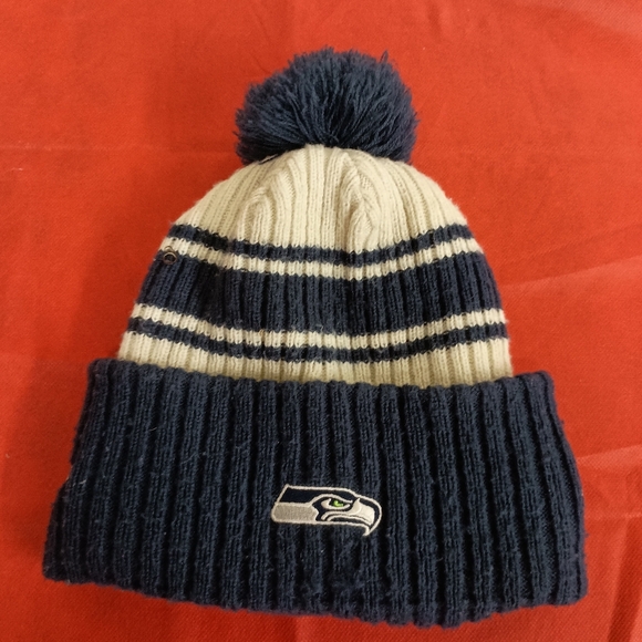 NFL Seattle Seahawks Navy Blue Knit Beanie - Picture 10 of 13